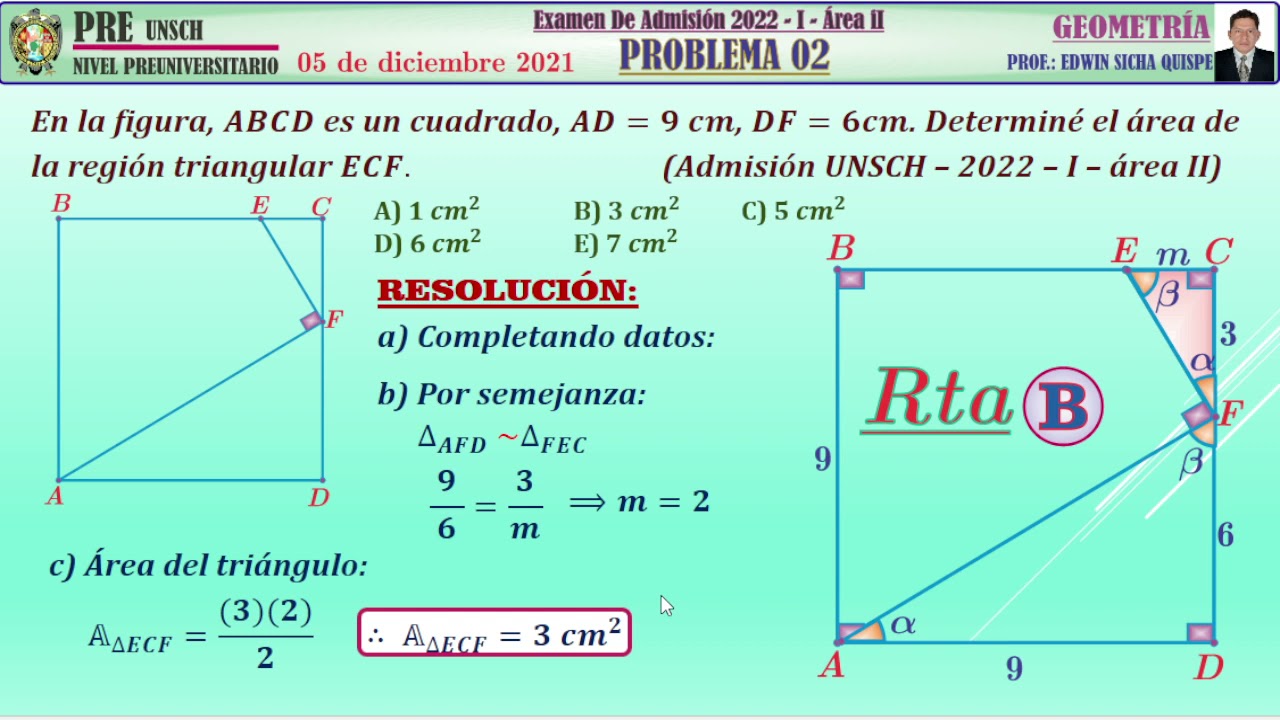 EXAMEN DE ADMISIÓN UNSCH 2022-I