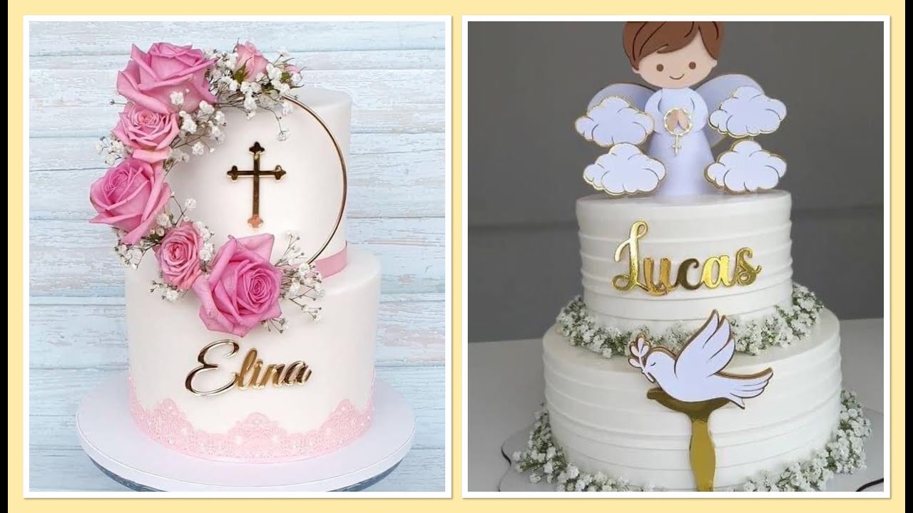 Hermosos pasteles para bautizo 🎂 niño👦🏻 y niña 👧🏻 ideas 💡