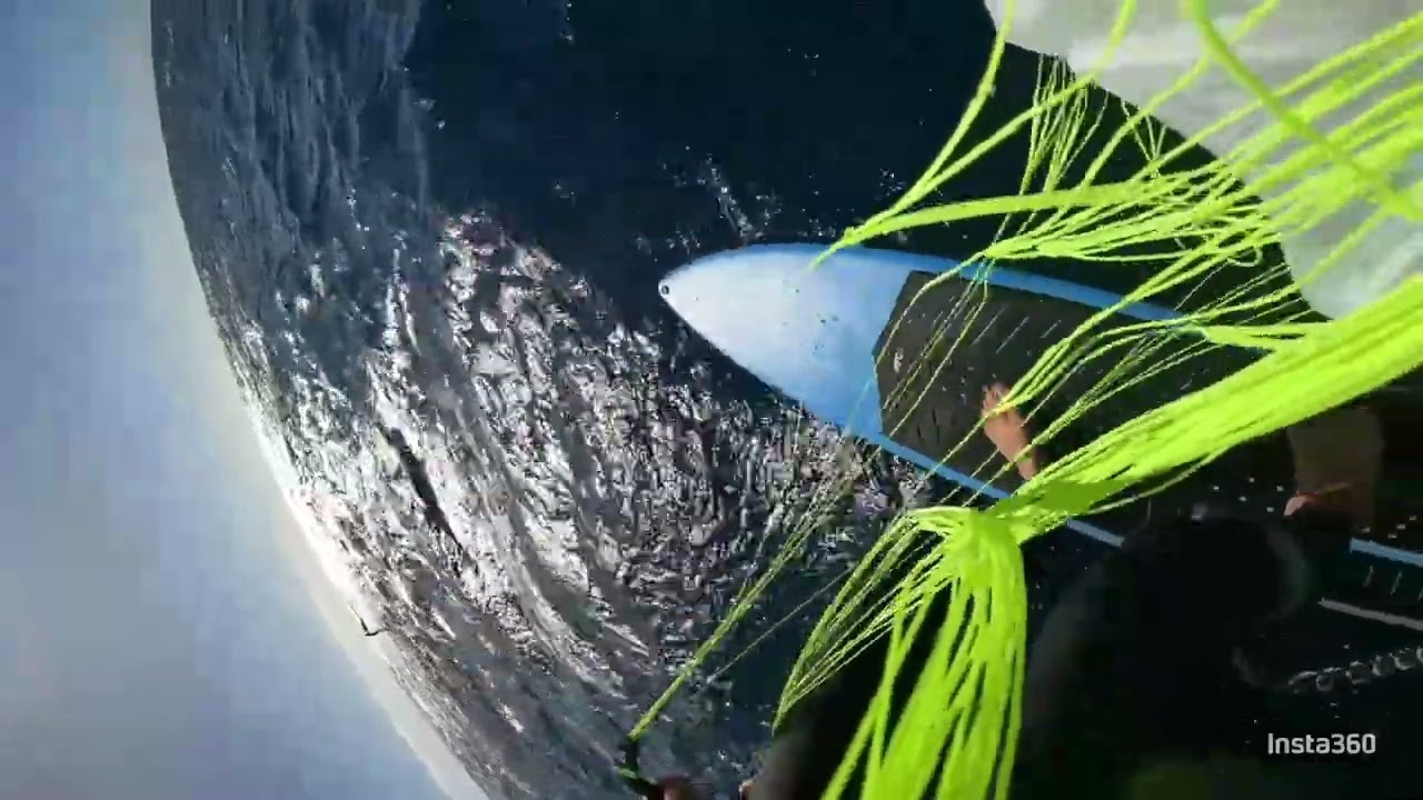 Parawing downwind with Mark Shinn and Jamie Knox (on wing)