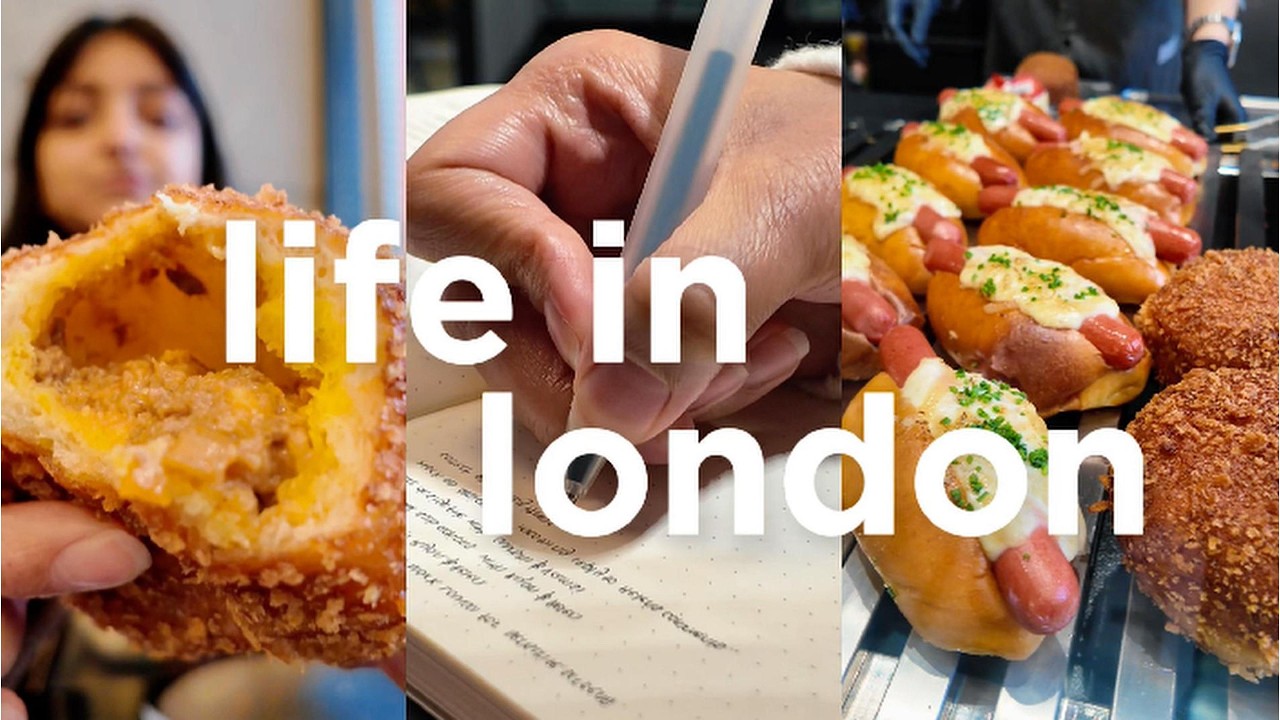 life in london | slow rainy day, work, match and food spots 🌧️🍵