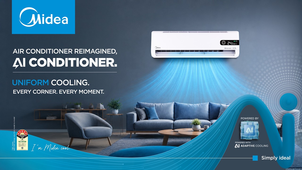 Midea AI Conditioner | Rashmika vs House full of kids | Uniform Cooling helps her win | Punjabi