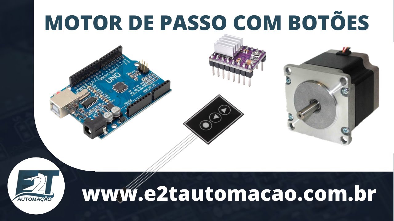 Arduino controlando motor de passo manualmente