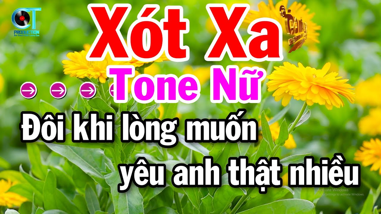 Karaoke Xót Xa Tone Nữ Nhạc Hay Beat Dễ Hát Tuấn Cò
