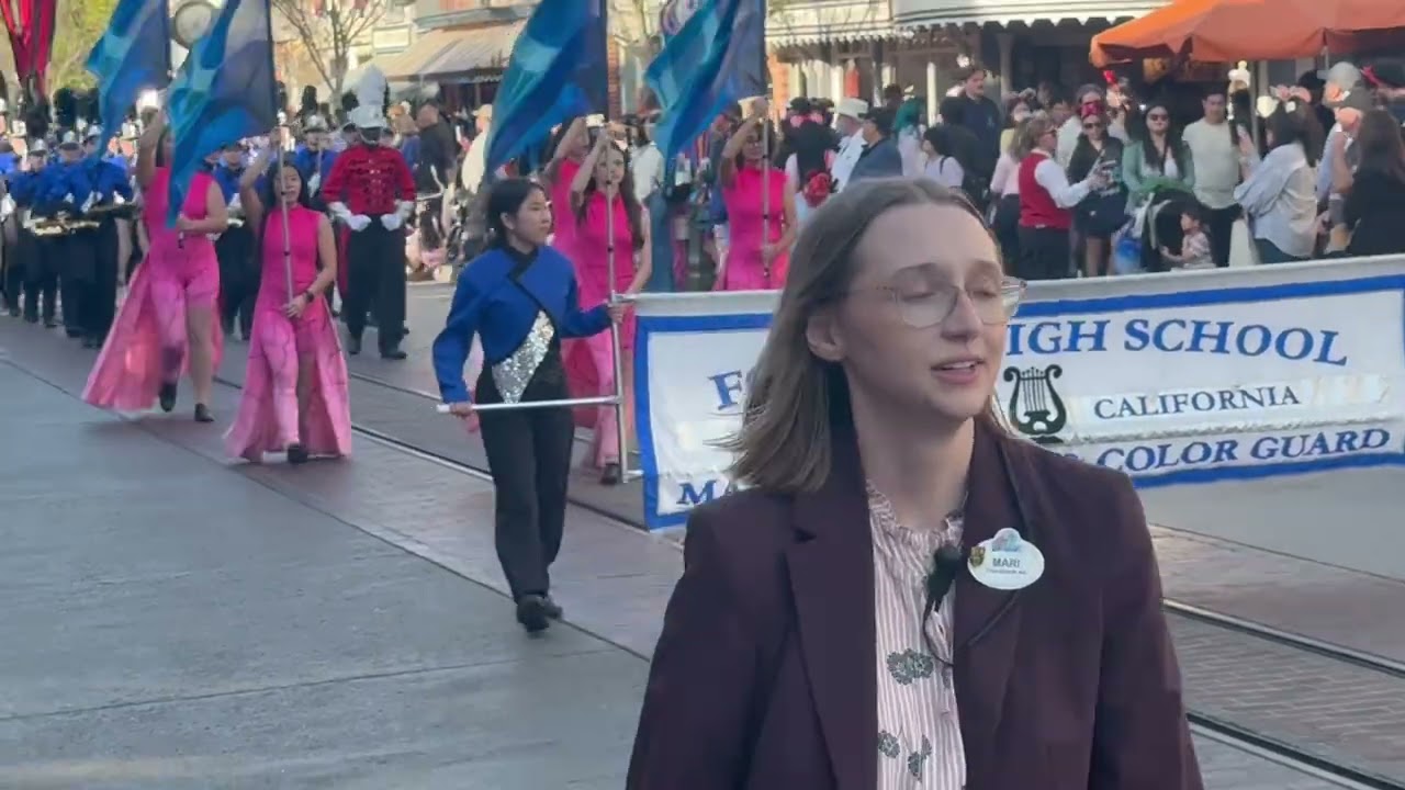 2026 March down Main St. Disneyland - Folsom HS Marching Band