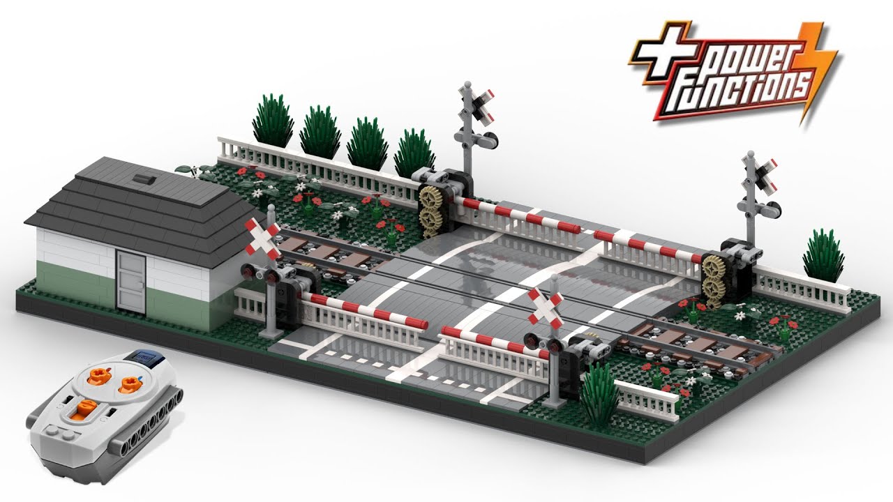 LEGO Train - Passages à niveau motorisés -- Railroad Crossing - Power Function - MOC