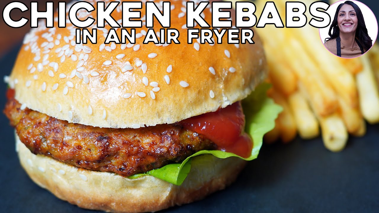 Spicy Chicken Burgers in an AIR FRYER!!!!!