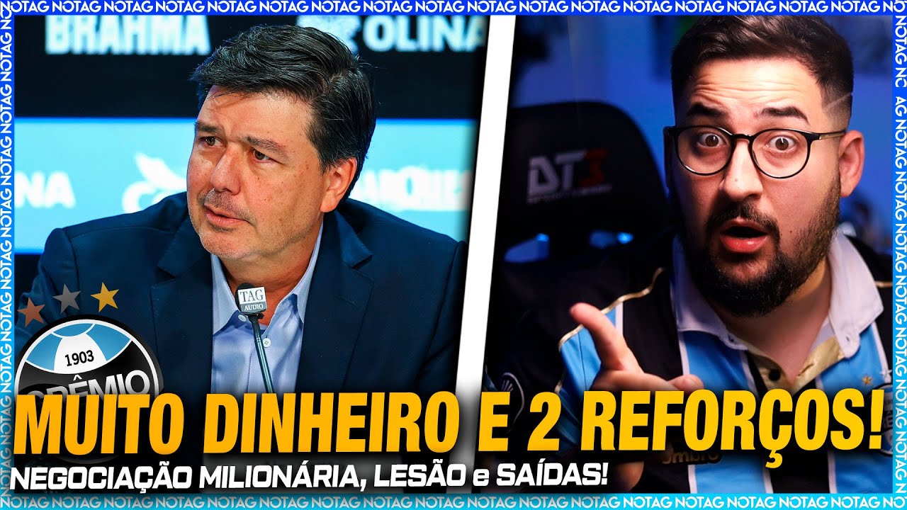 🚨 CONFIRMADO! REFORÇOS CHEGANDO NO GRÊMIO! MAIS SAÍDA, LESÕES E MUITO DINHEIRO ENTRANDO!