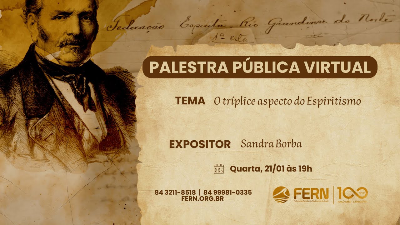 O TRIPLICE ASPECTO DO ESPIRITISMO | SANDRA BORBA | PALESTRAS | FERN
