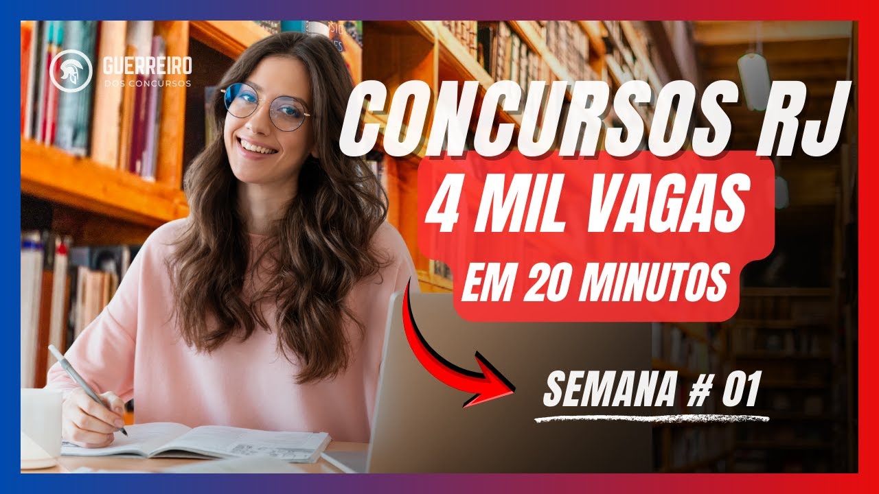 CONCURSOS RJ: Mais de 4 Mil Vagas Abertas e Previstas! (Resumo da Semana #01)