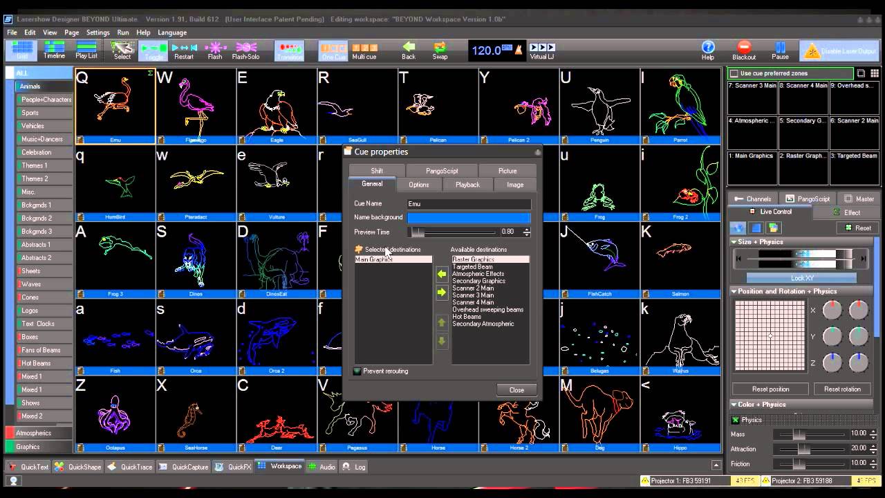 Pangolin Laser Show Software - ZONES overview