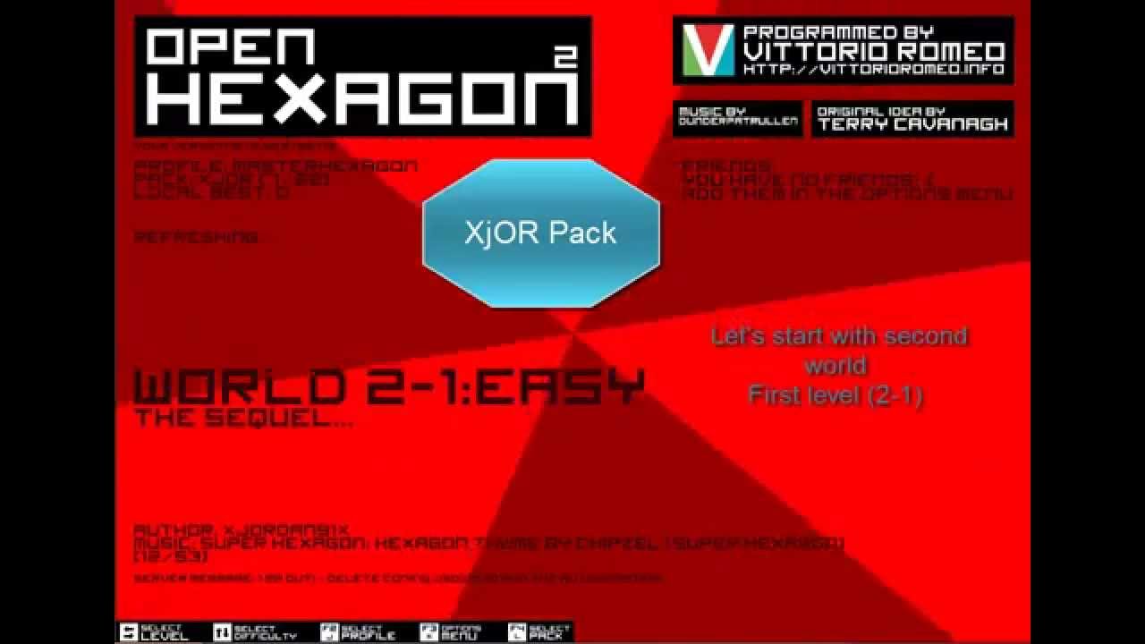 Open Hexagon - XjOR PACK - 2-1 to 2-boss - Hardest and Crazy Rotation!