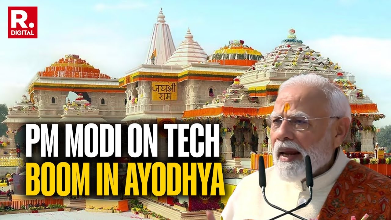 Ram Mandir: PM Modi Partners AI With Growth Of Ayodhya As UP's Leading City | Dhwajarohan