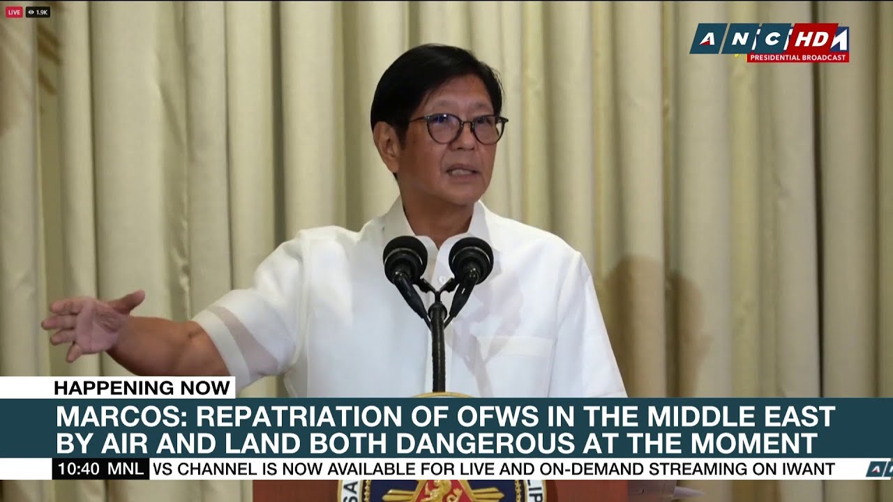 Marcos: No-fly zones, attacks on airports hinder repatriation efforts for Filipinos in MidEast | ANC