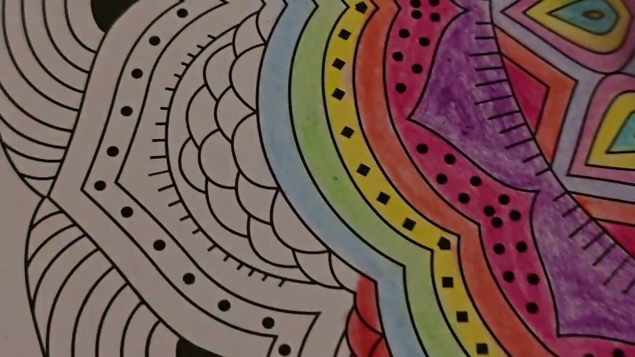 ASMR Sounds for Deep Sleep No Talking Mandala Coloring w/ Crayons Relaxin Relief to Insomnia Tapping