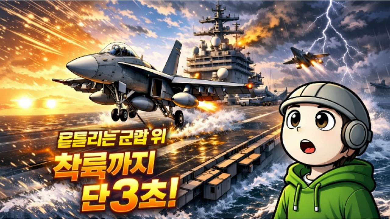 전투기는 왜 착륙 직전에 풀스로틀을 밟을까? (항공모함의 물리학)