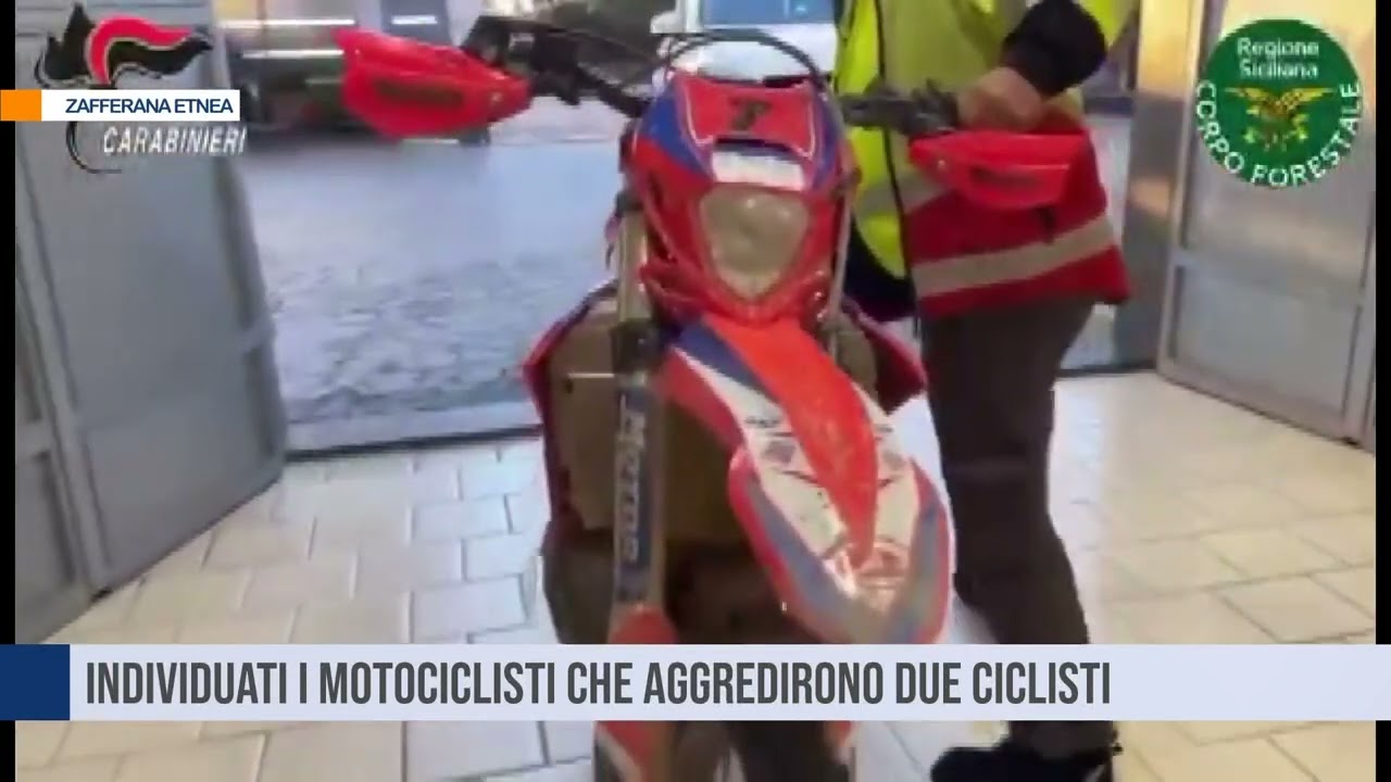 Zafferana etnea. Individuati i motociclisti aggredirono due ciclisti