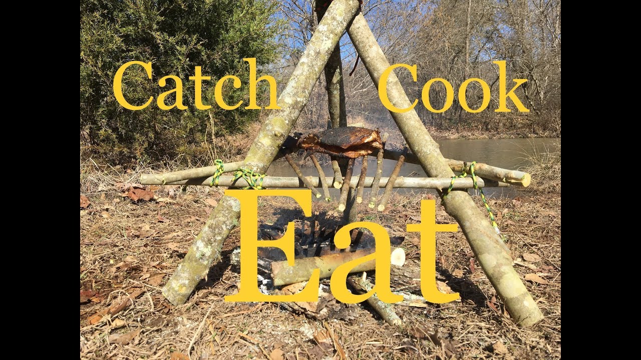 CATCH N’ COOK        BASS STYLE     (Cooking on tripod grill)