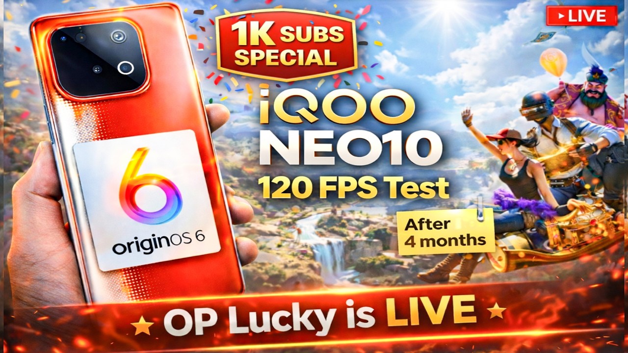 iQOO NEO 10 4.2 UPDATE 😳 120FPS TEST AFTER ORIGINOS 6 🔥 #bgmilive #iqooneo10 #120fps #pubglive