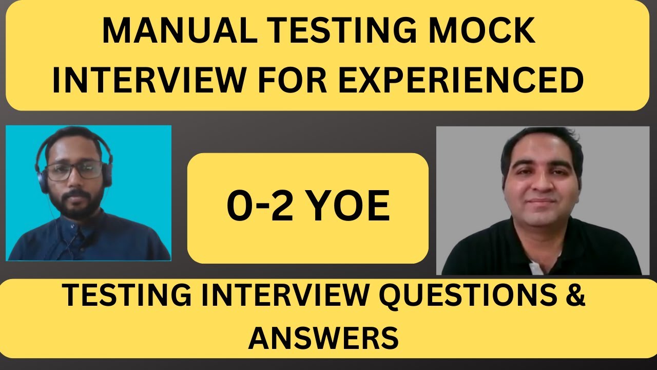 Software Testing Mock Interview| Automation Testing Interview| RD Automation Learning
