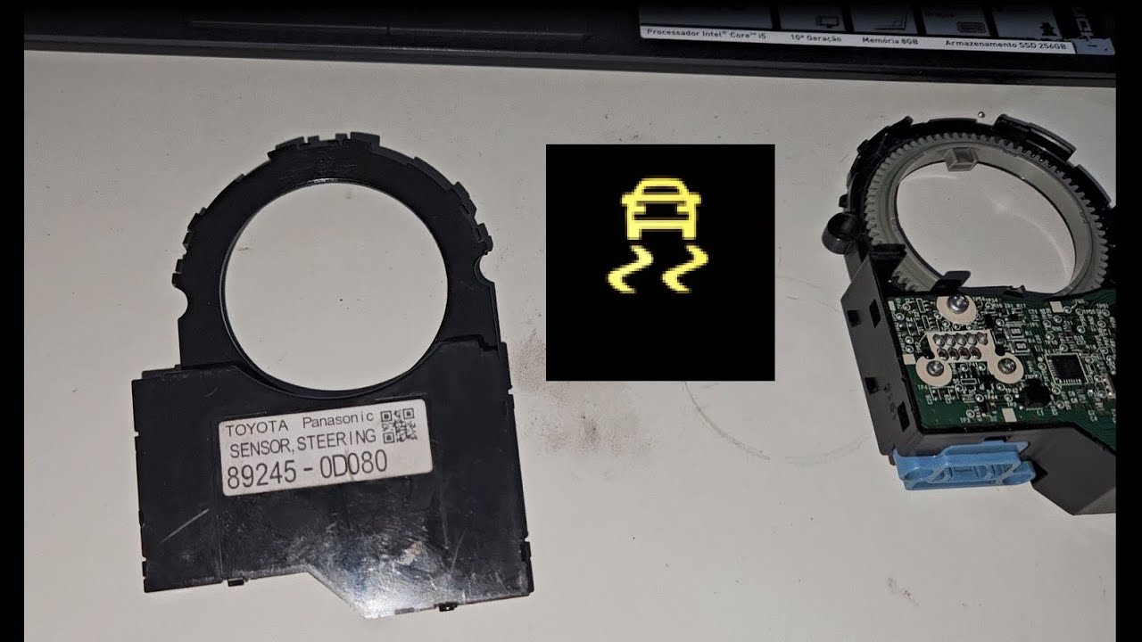 Luz de controle de estabilidade acesa Toyota Yaris  2016 a 2023, (Reset sensor de ângulo)
