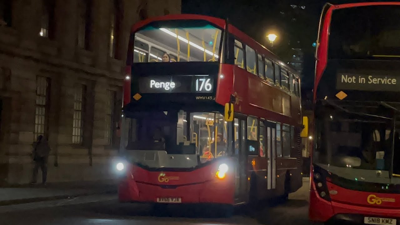 *Fast* Journey on the London Bus Route 176 | Gemini 3 WHV143 BV66 VJA