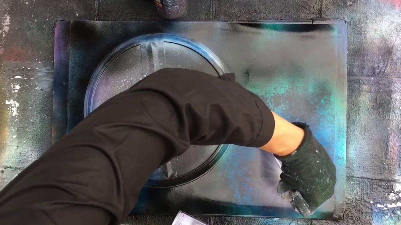 spray paint art Fancy Moon Fancy Moon/スプレーアート作品『Fancy Moon』/asmr