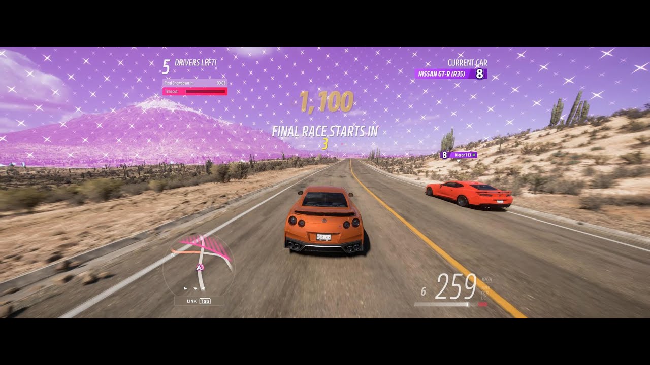 Forza Horizon 5 - Eliminator (Вышибала) | Festival Arena - Close Race - Final Nissan GT-R VS Camaro
