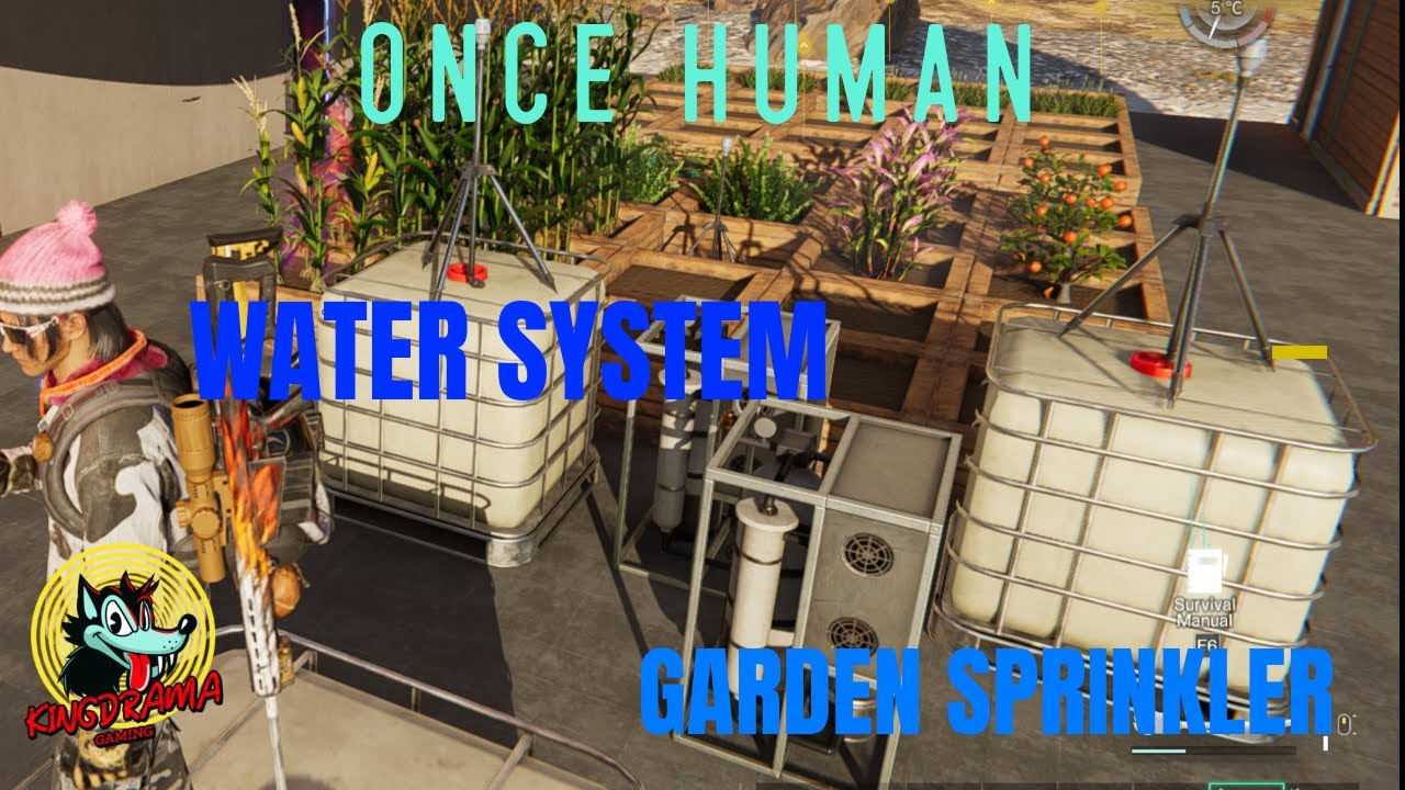ONCE HUMAN - Beginner Guide To Irrigation System - Watering Your Garden With A Sprinkler System
