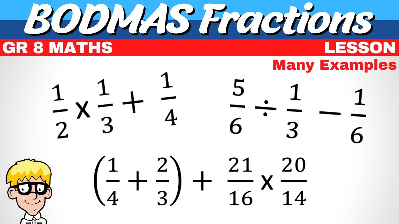 BODMAS Fractions Grade 8