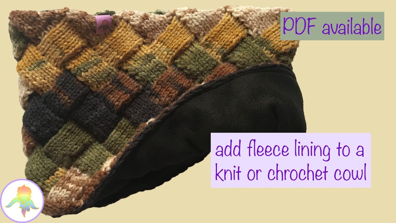 how to add a (fleece) lining to a knit or crochet cowl