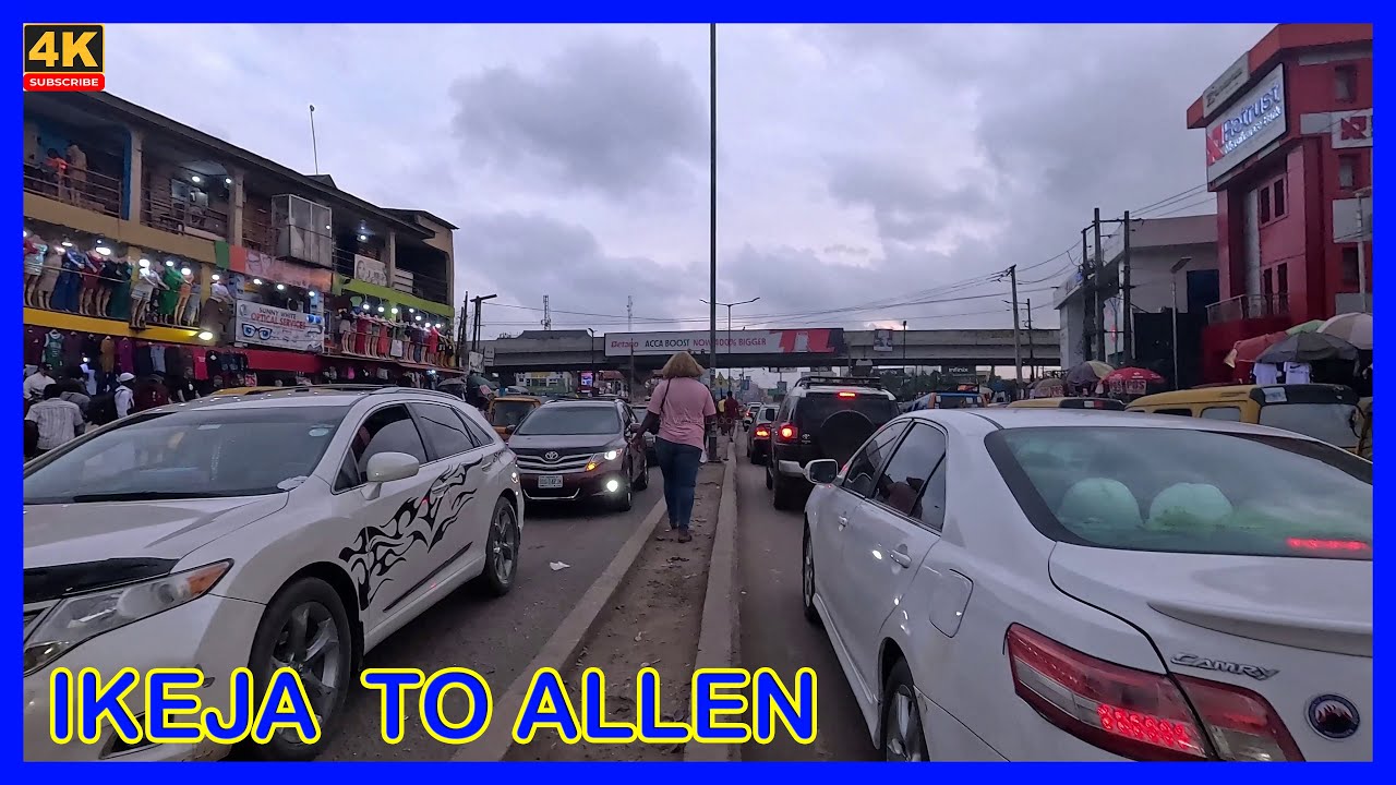 🇳🇬Evening Walk on a Friday- Ikeja-Allen Avenue - 4K Walking Tour | Lagos, Nigeria