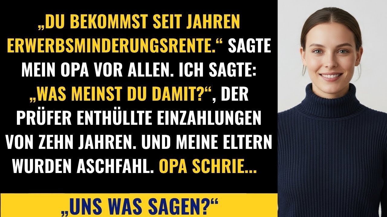 Eltern kassierten 10 Jahre meine Rente  Opas Frage hat sie beim Essen entlarvt