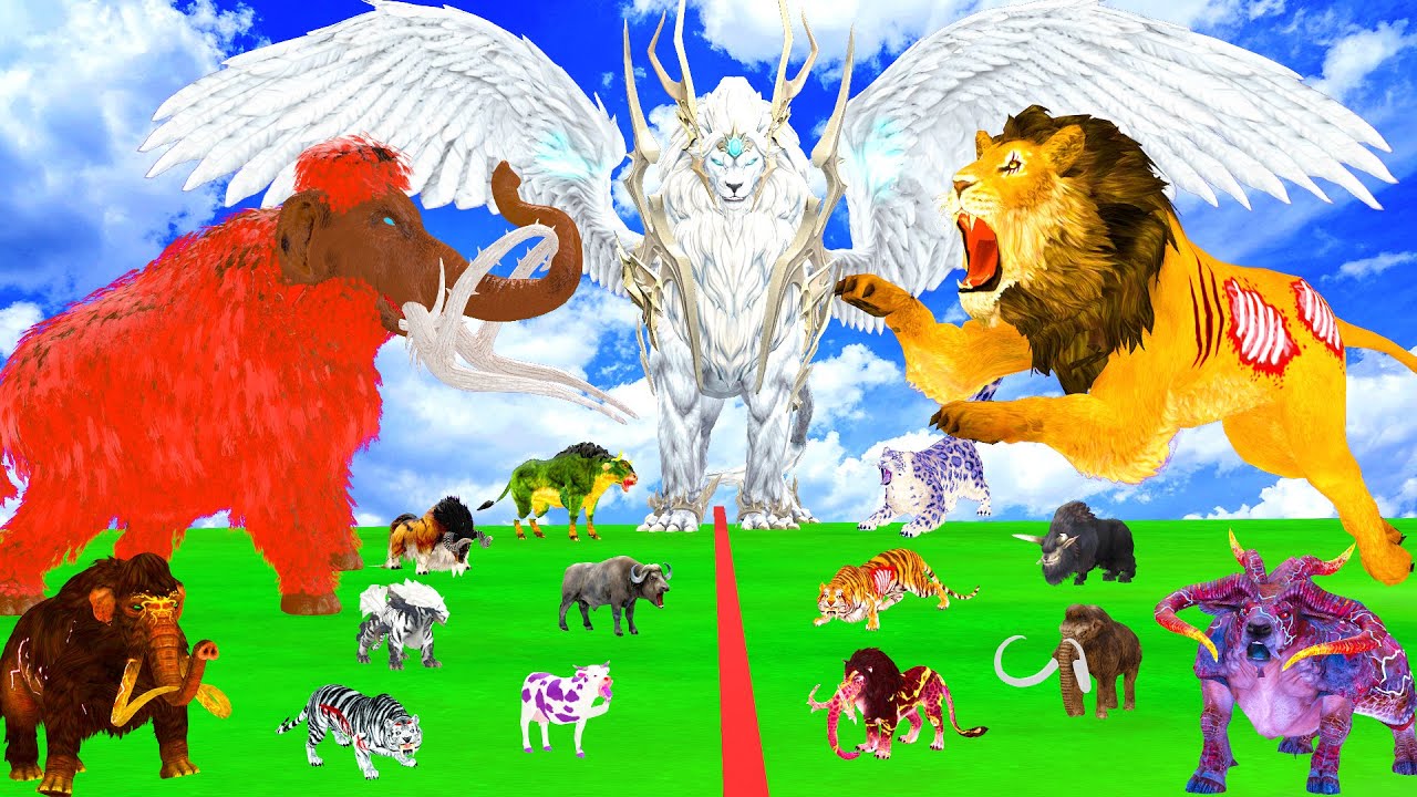 Prehistoric Mammals vs Modern Mammals epic battle Animal Rebel Battle Simulator