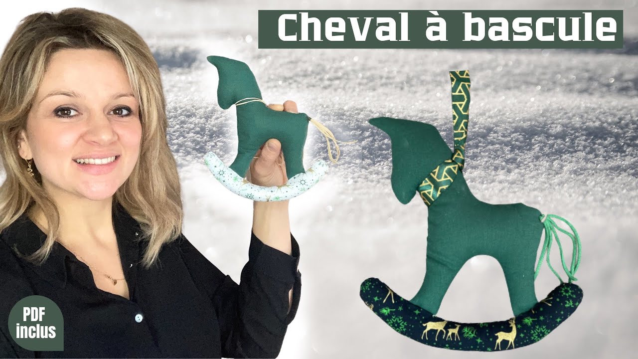 Coudre une deco de Noël originale : DIY le cheval à bascule #patrongratuit