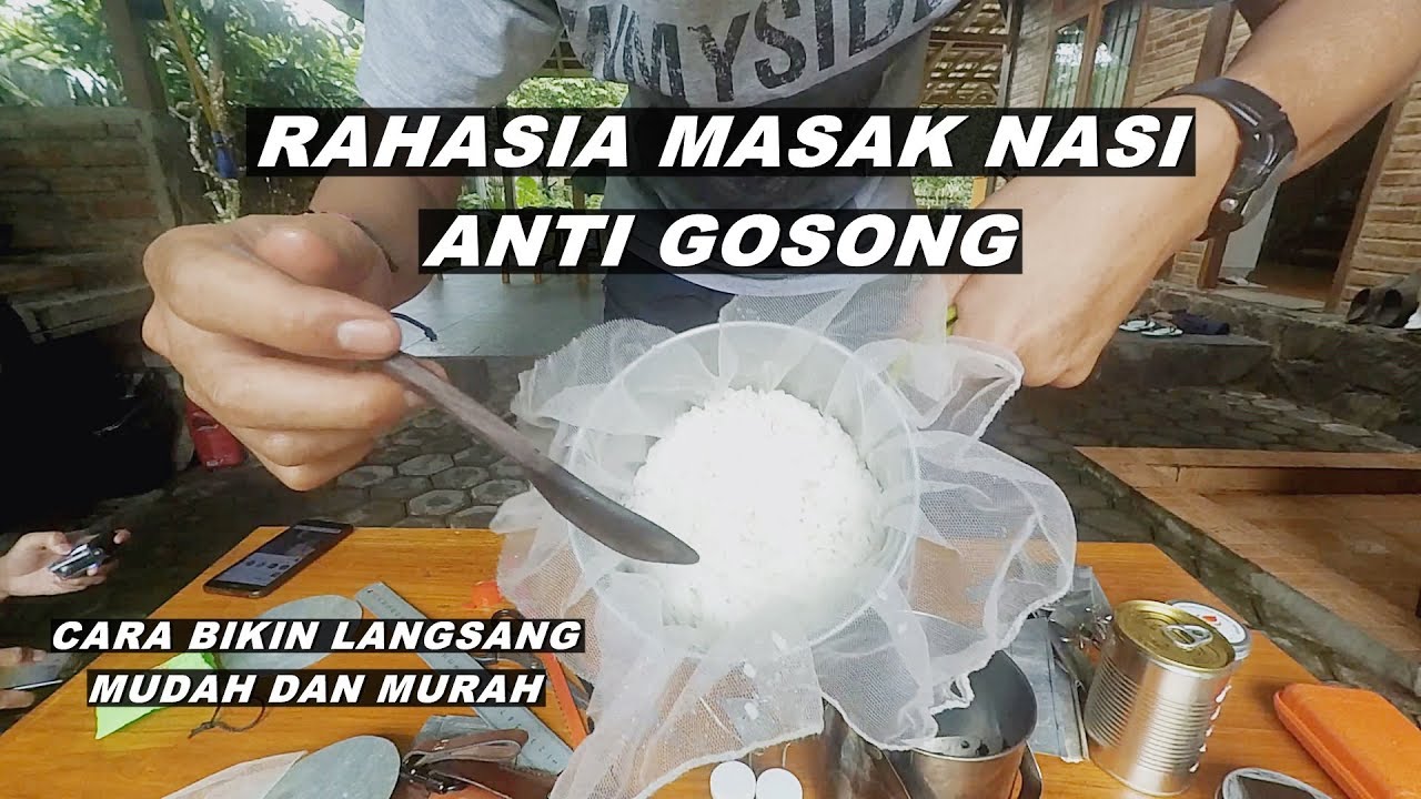 ULTRALIGHT TIPS : membuat langsang murah bonus cara masak nasi anti gosong.