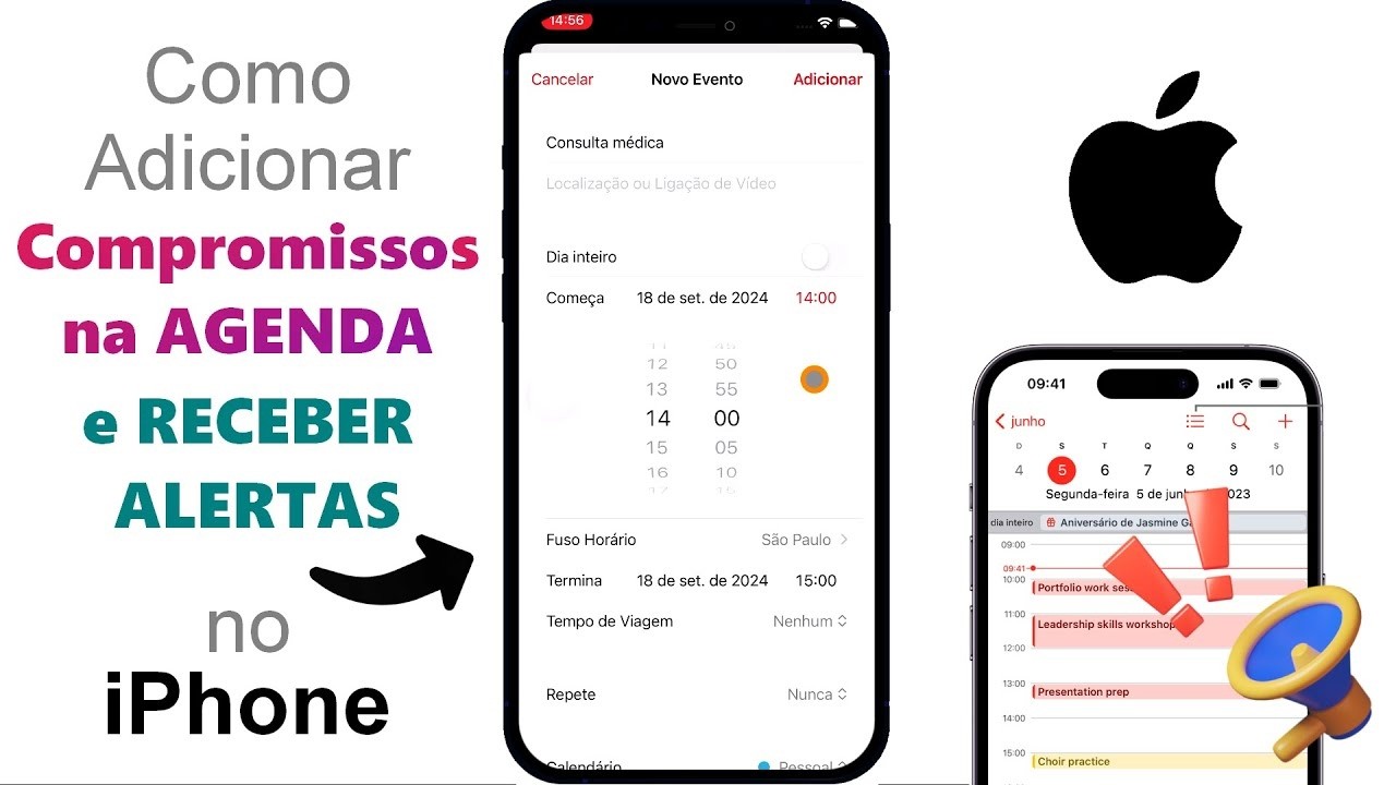 Como Adicionar Compromissos na AGENDA do iPhone