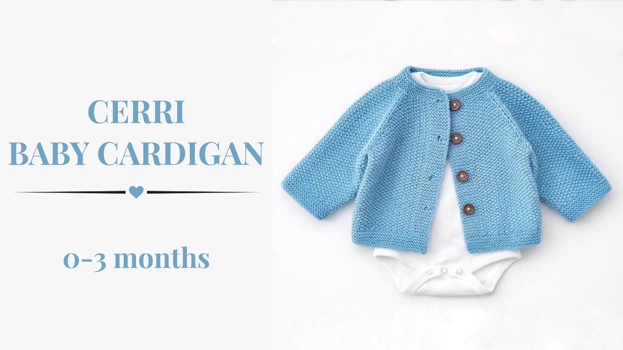 Baby knitting cardigan. The Cerri Baby Cardigan by SeventhSedge. Size 0-3 months
