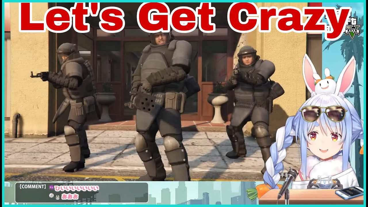 Pekora Loves Mini Gun | GTA V [Hololive/Eng Sub]