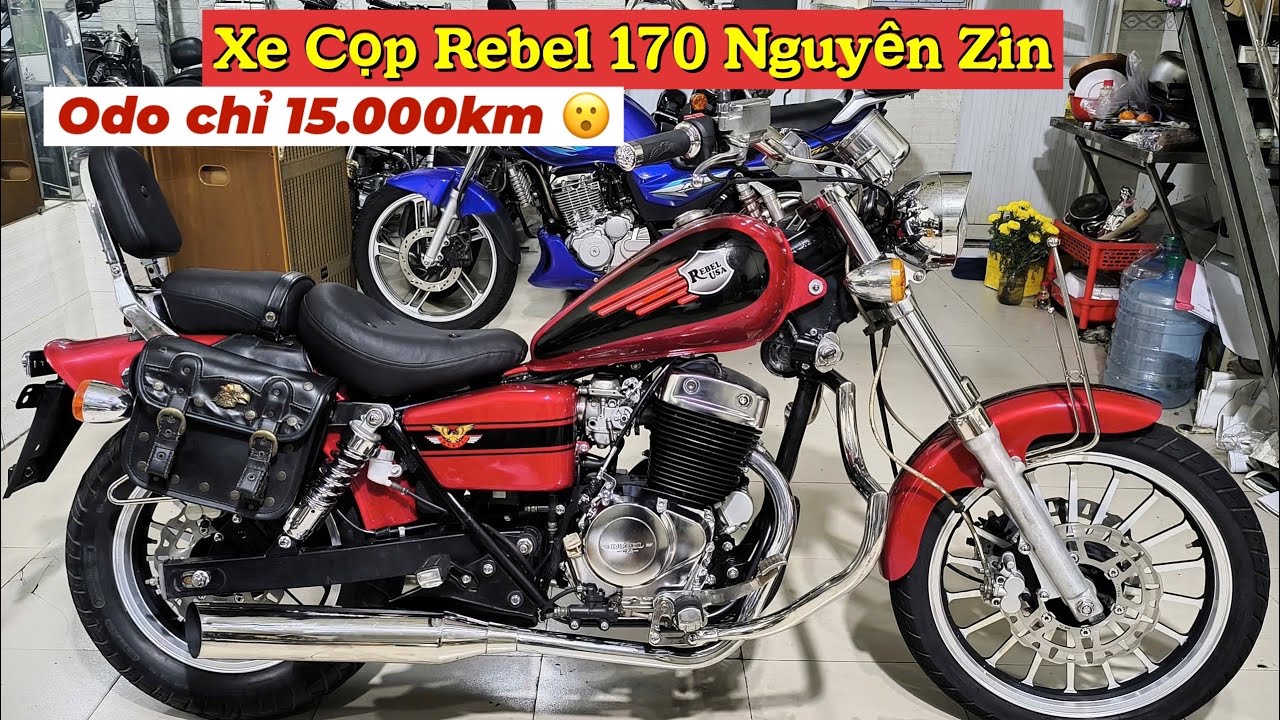 Rebel 170 đỏ đen 3 đĩa máy nguyên zin odo 15 nghìn km lốp rin 1 cặp tại Lâm motor 