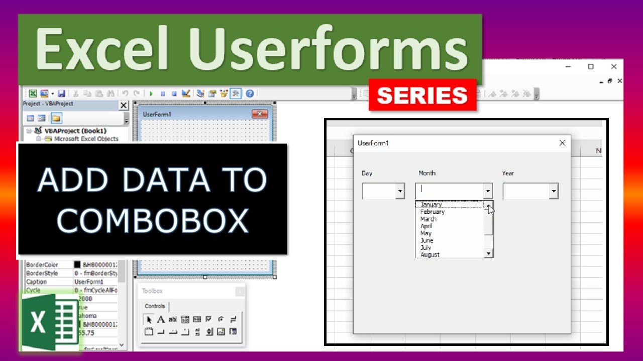 Пользовательские формы Excel: добавление данных в выпадающий список.