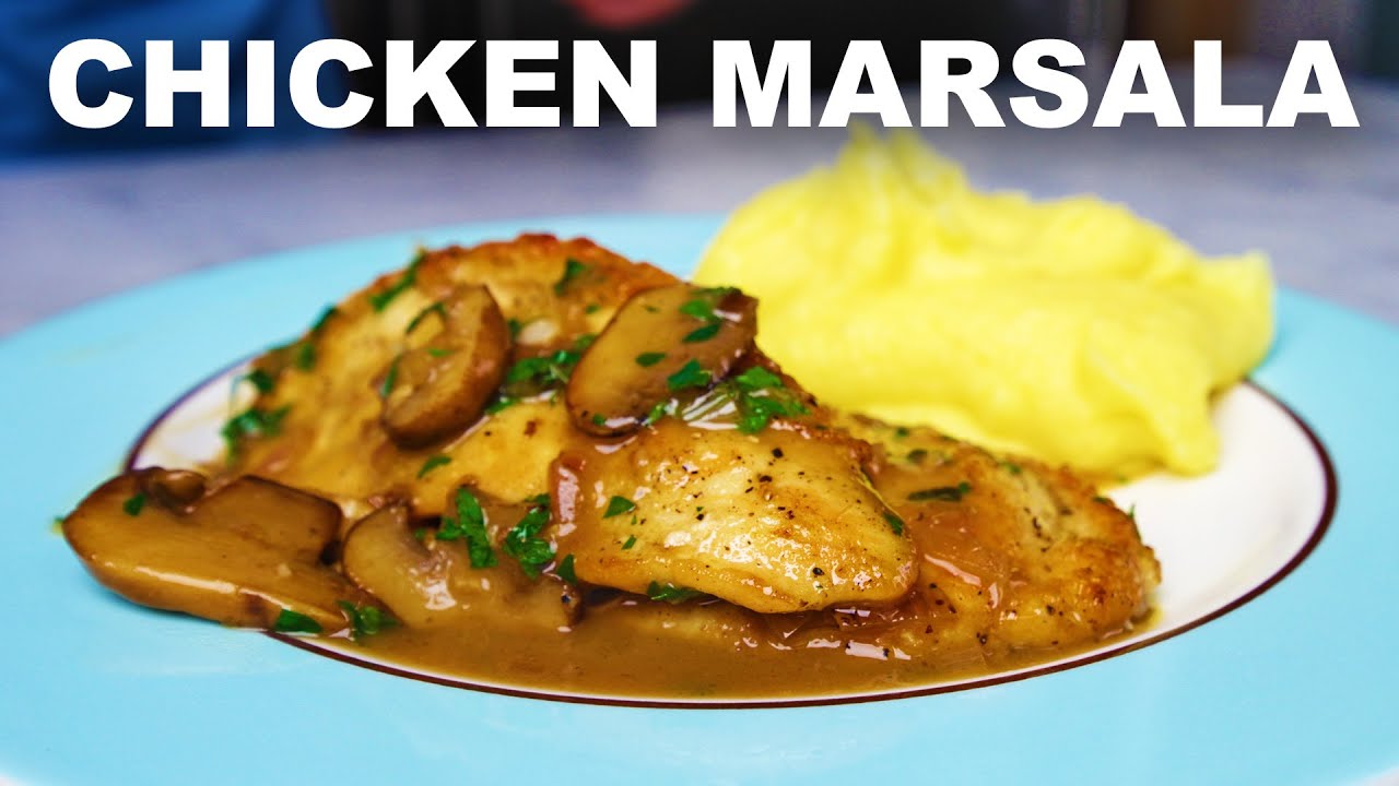 Классическая курица Марсала с итальянским пюре