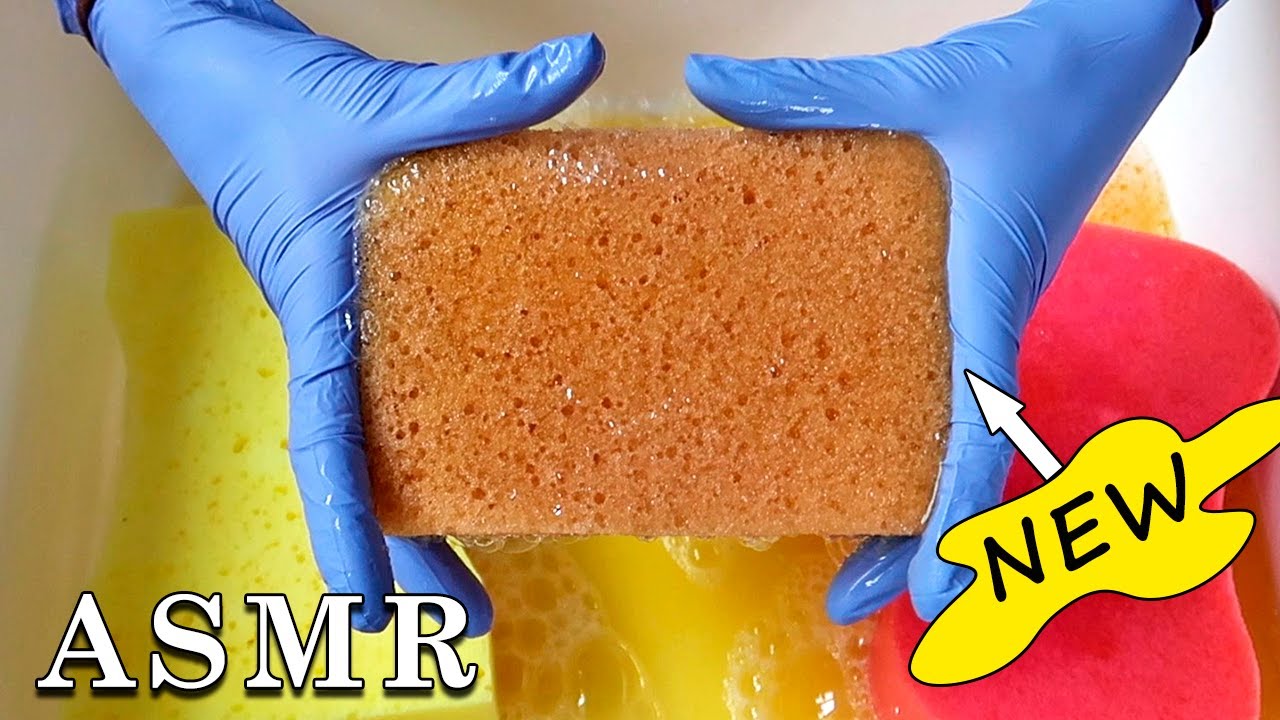 ASMR Satisfying Sponge Squeezing 🧽 New Sponges ✨ Oddly Satisfying