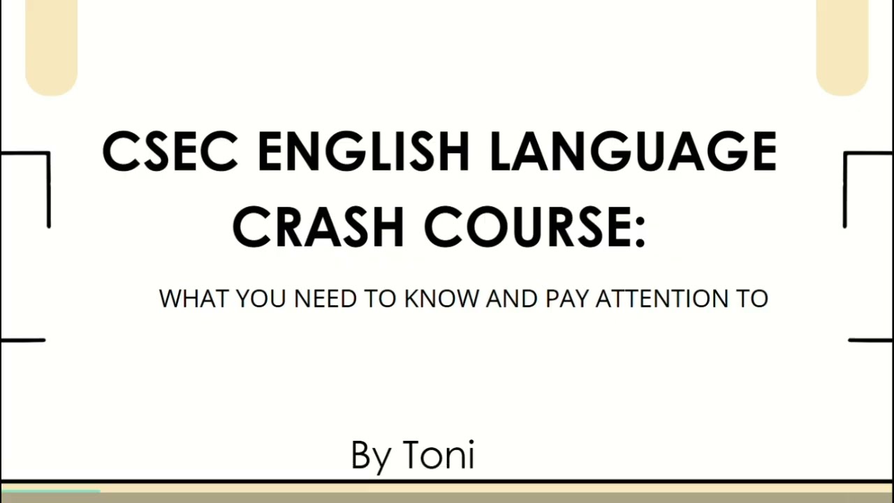 CSEC ENGLISH LANGUAGE CRASH COURSE‼️|How to get a grade 1🙌