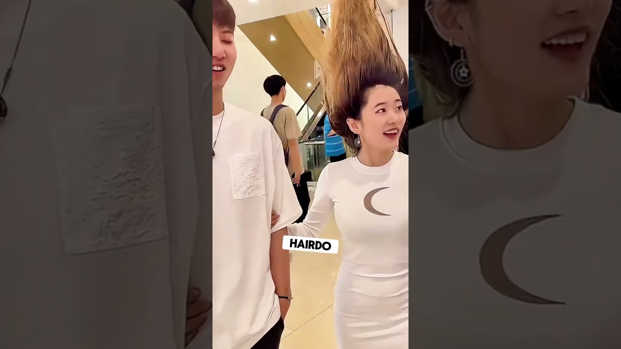 She Proud of his Anti-Gravity hair until She Showed Up🤣 #ytshorts #shorts