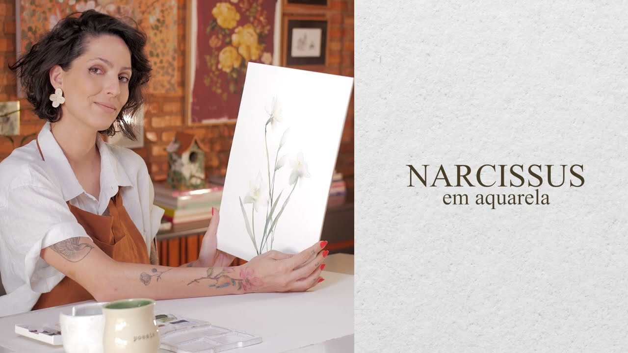 Narcissus em aquarela