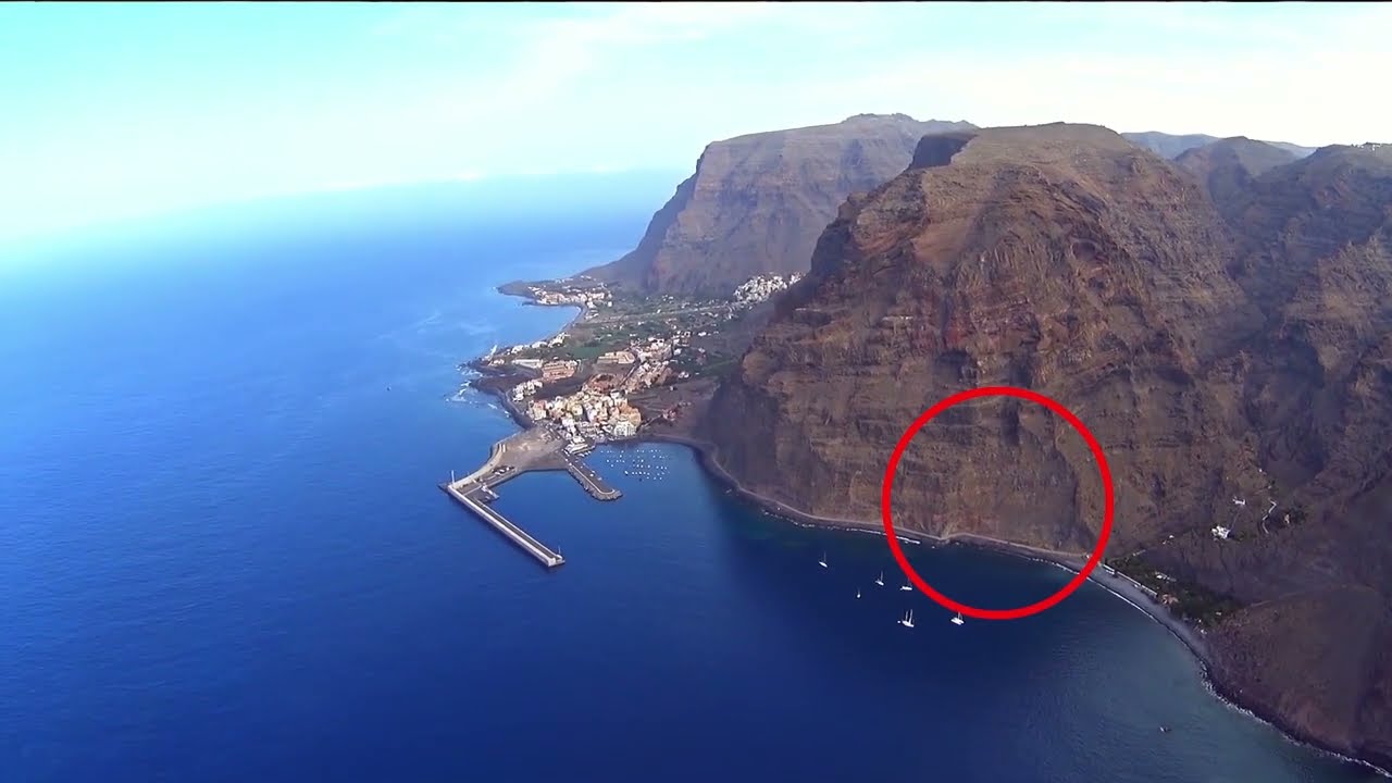 spektakulärer Felssturz - Felsabbruch in Valle Gran Rey auf La Gomera