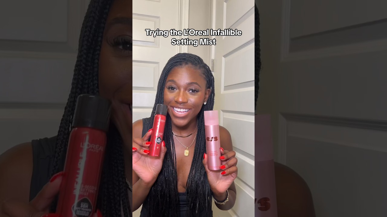 TRANSFER PROOF MAKEUP | Trying L&rsquo;Oreal Infallible 3 Second Setting Mist #makeupshorts #makeup