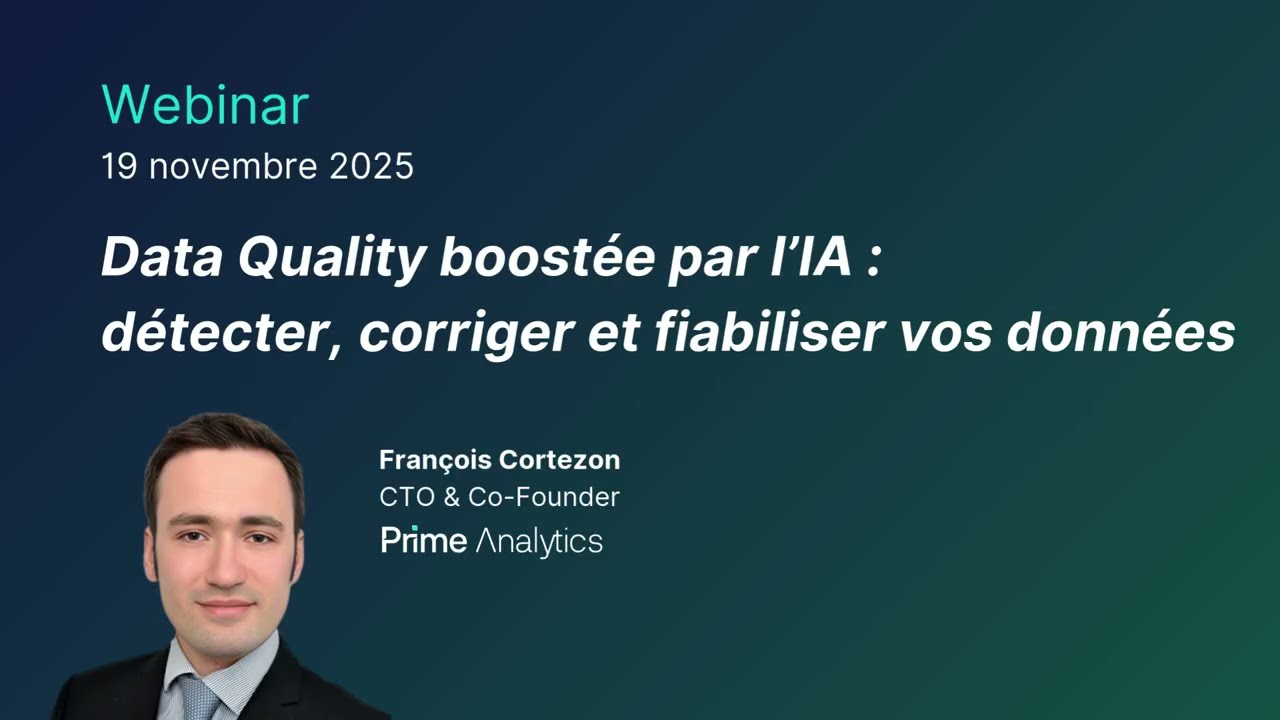 Webinar - Data Quality boostée par l’IA | Alteryx x Prime Analytics
