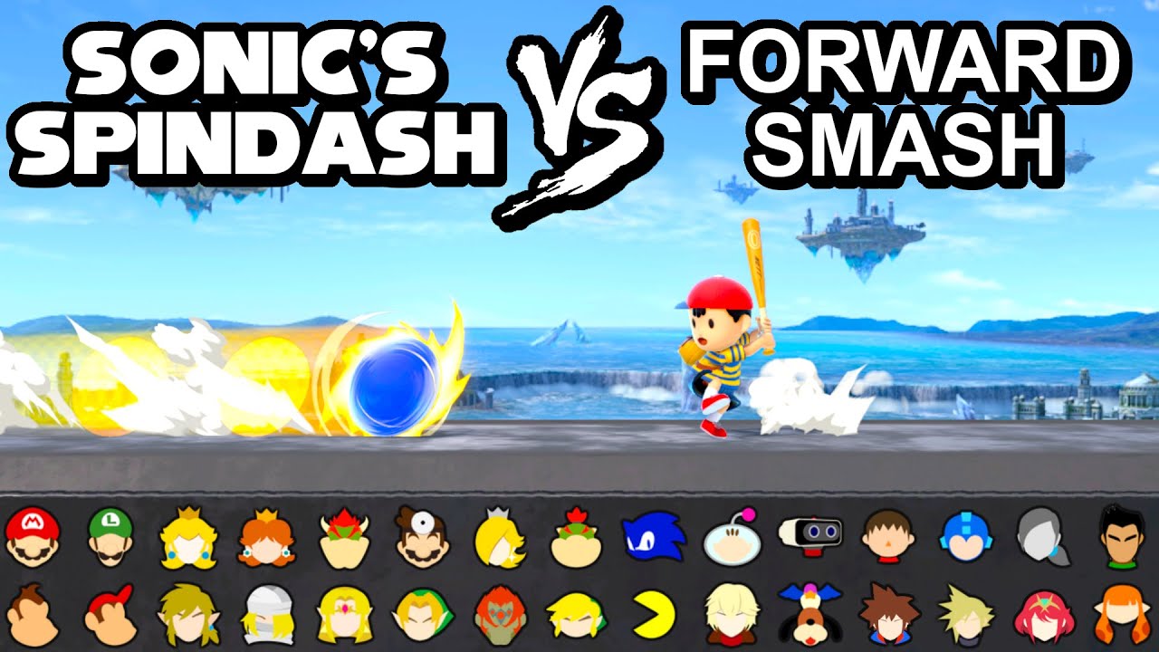 Which Forward Smash is FASTER Than Sonic's Spindash ? - Super Smash Bros. Ultimate