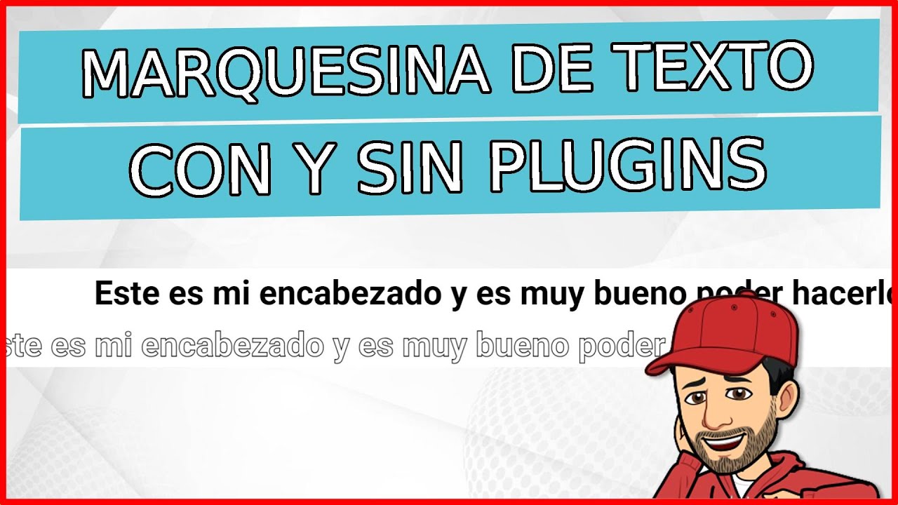 🖐️marquesina de texto, con y sin plugins, wordpress 202, tutorial español